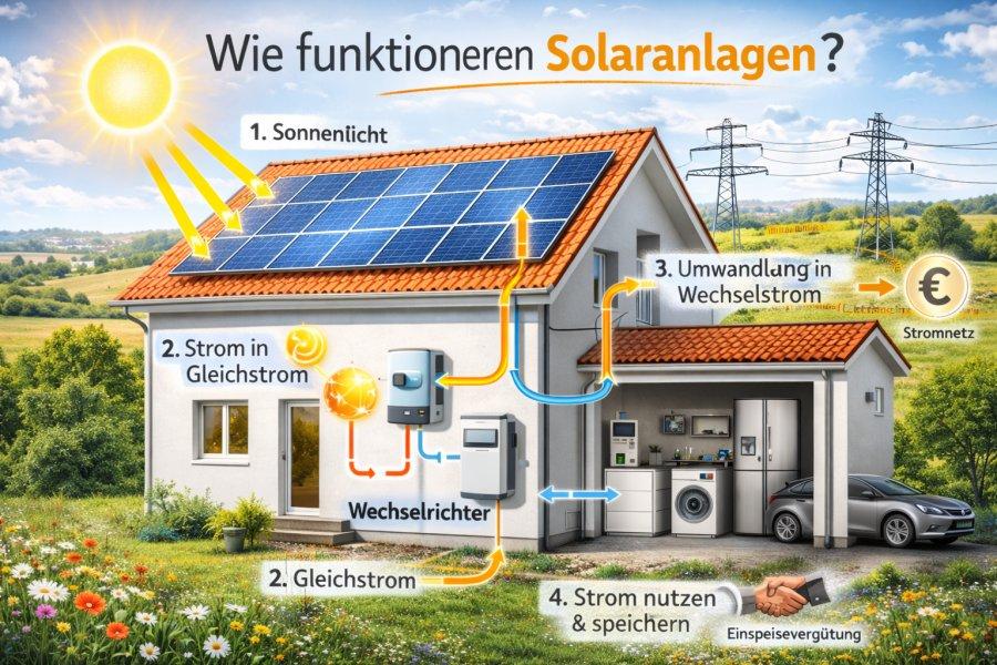Zu sehen ist Bild 2 zum Beitrag mit dem Thema: Wie funktionieren Solaranlagen