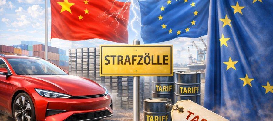 Zu sehen ist Bild 1 zum Beitrag mit dem Thema: EU-Strafzölle auf E-Autos aus China