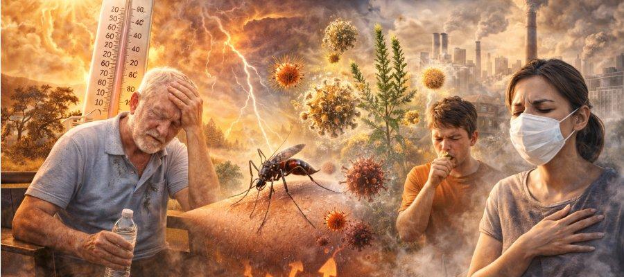 Zu sehen ist Bild 1 zum Beitrag mit dem Thema: Gesundheitsrisiken durch den Klimawandel